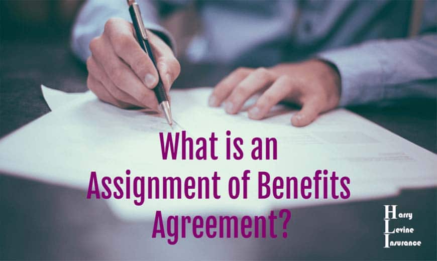 assignment of benefits is located in block